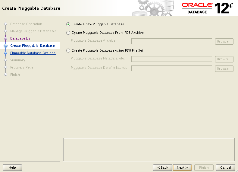 Step 4: Create Pluggable Database