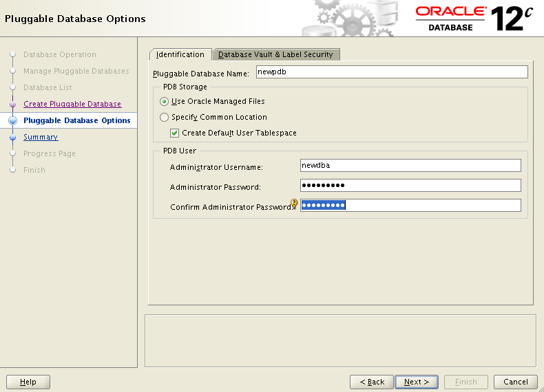 Step 5: Pluggable Database Operations