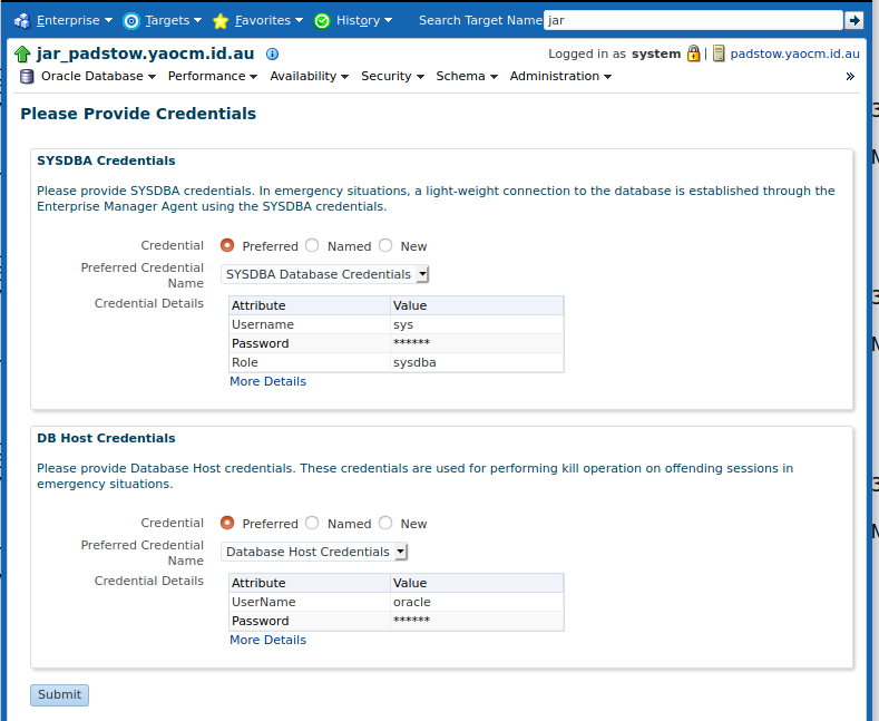 Enter Emergency Monitoring Credentials