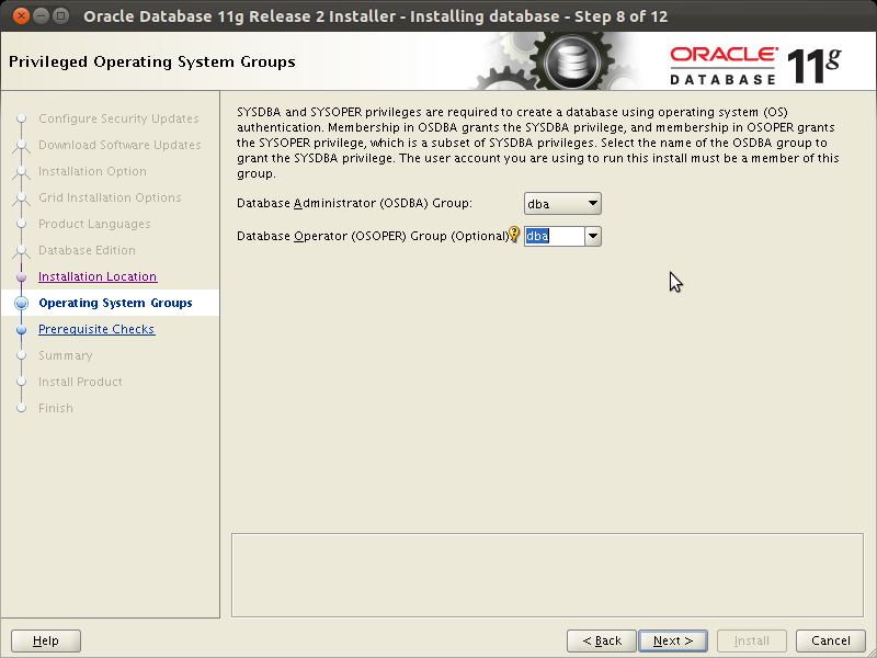 Step 8 Operating System Groups